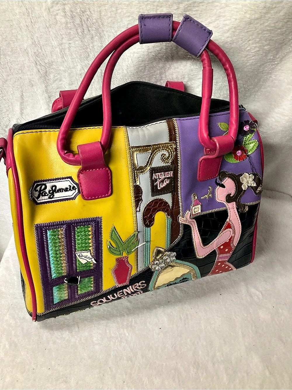 Brazolitics Colorful Embellished Satchel